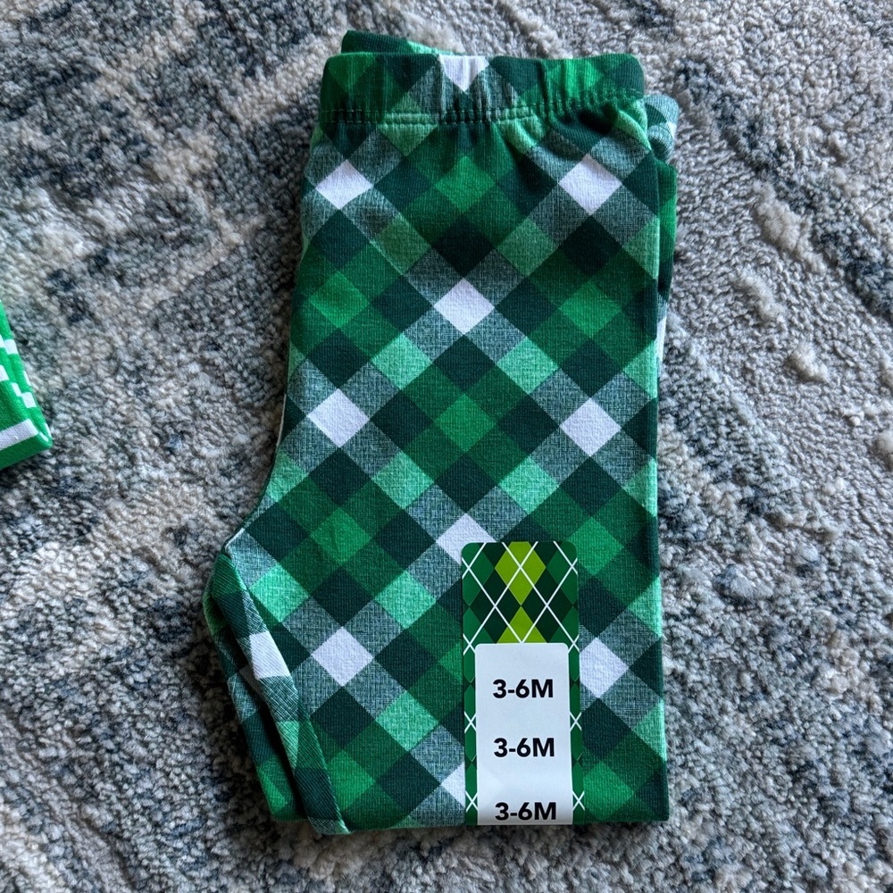 Green Plaid Baby Pajama Pants - Kids Pajamas